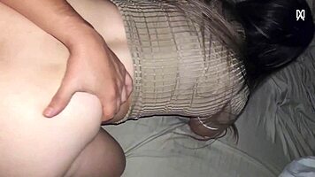 Big ass latina milf bent over doggystyle monster cock creampie