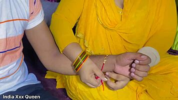 Desi Big Ass Latina Bent Over for Hardcore DOGGY During Rakhi Festival Hindi Dirty Talk