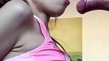 candie cross gags on rough deepthroat then begs more