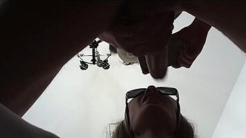 Intense Milf Gagging Swallow with Sunglasses