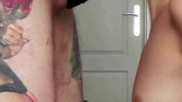 Candie Cross Kneels in Stockings for Sloppy Deepthroat
