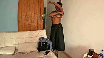 fiery latina teen's wet pussy ignites passion before filming