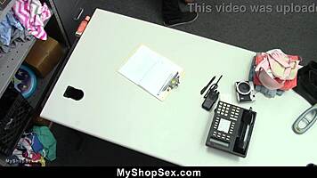 scarlett mae caught shoplifting rides cop cock bent over hard