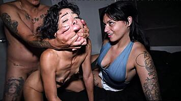 She watched her getting pounded all night by dominant lover