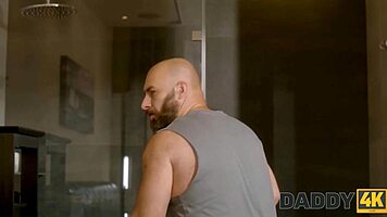 watching shaved blonde big tits get pounded by older stud