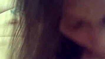 petite amateur girlfriend blows cock then rides homemade pov