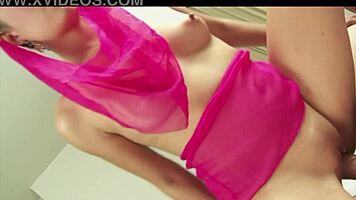 sexy petite asian deepthroats big white cock rough facefuck.