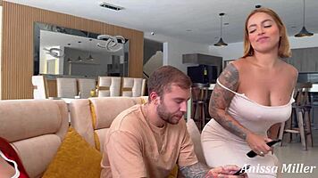 Cheating night with fat old lover while partner sleeps nearby
