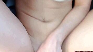 Car Sex Blowjob Ends in Perfect Facial Cumshot on Cute Brunette's Pretty Face!