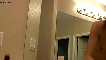 tiny titted young beauty poses nude in bathroom for voyeur eyes