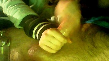Petite Cutie Delivers Sloppiest Oily Handjob Deepthroat