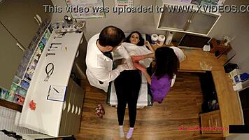 lenna lux gets gaping gyno exam spied on hidden cam by doctor