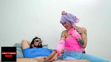 cum on my gamer neighbor's face after anal pounding