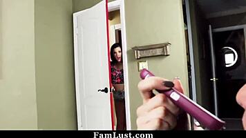 Horny petite teens tease and ride big cock pov