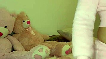 tiny bimbo babysitter catches janitor stroking bbc