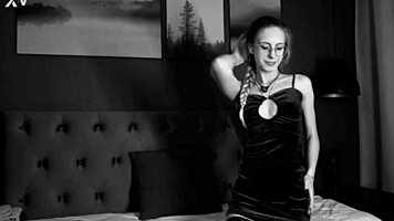Blonde Dances Teasingly in Tight Sexy Dress