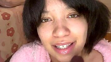 tiny bimbo babysitter catches janitor stroking bbc