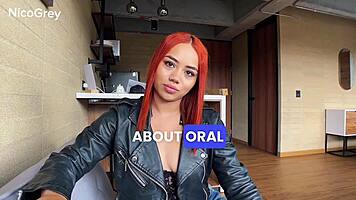 Petite Redhead Screams Sloppy Deepthroat Casting Blowjob