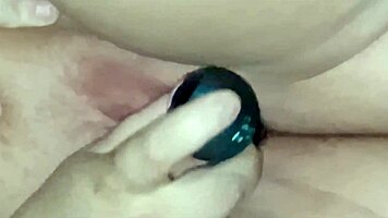 chubby milf lets young friend watch dripping pussy dildo squirt masturbation
