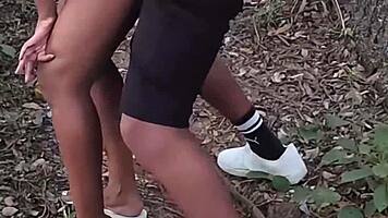 wanna fuck skinny black babe outdoors for cash?