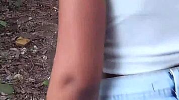 wanna fuck skinny black babe outdoors for cash?