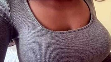 Mature Woman Flaunts Her Massive Natural Tits