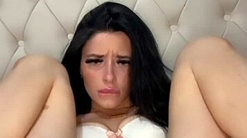 american exchange student explores her body in solo webcam session