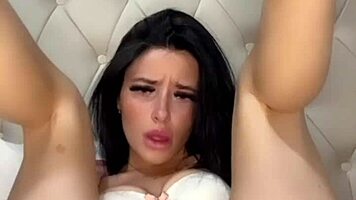 american exchange student explores her body in solo webcam session