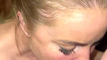 Blonde Babe Craves Monster Cock Deepthroat While Alone At Home