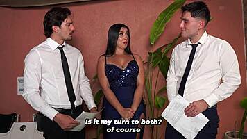 Lina henao takes italian big cocks in mmf milf surprise threesome