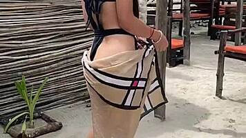 Petite Colombian Linda's Tiny Suit Tease