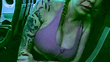 Curvy milf grinds hard on guy in bed leading to creampie finish