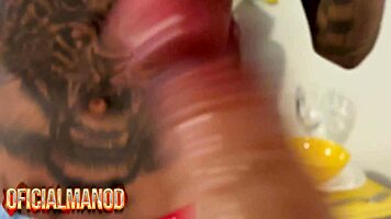 Skinny Brazilian tattoo babes film hottest amateur pussy play session