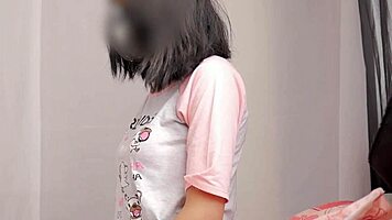 hermosa latina cheerleader bounces her huge natural tits wildly