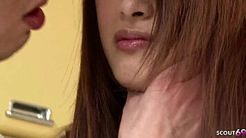 Intense Petite Japanese Cum Suck