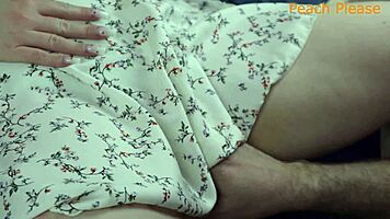 Young babe lets older guy rub then fuck her secretly
