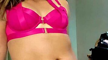 Petite latina in lingerie dances seductively craving your hungry gaze
