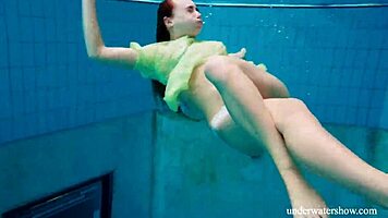 russian shy petite blonde nina mohnatka swims with tiny perky tits exposed