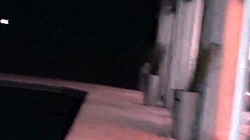 Suggestive military teen eyes monster cock for outdoor pounding