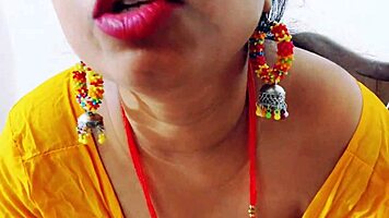 Naughty Indian bhabhi teases dever with dirty talk during wet cowgirl sex