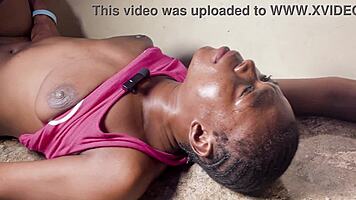 my petite ebony girlfriend craves big black cock in missionary