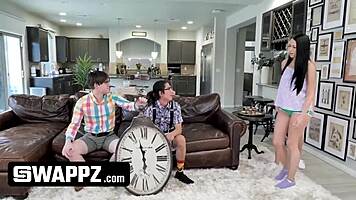 fit horny teen jizz session in livin room