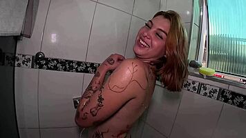 steamy shower debut with wet newbie melinda kohana!