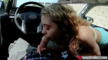 Skinny Brunette Deepthroats Monster Cock Outdoors