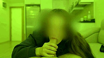 Girl next door savors huge cock sperm without stripping off her clothes