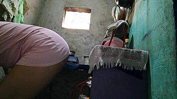 perverted guy loves watching latina's huge curvy ass in short dress