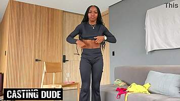 big ass ebony latina begs for tight anal stretch in pov casting