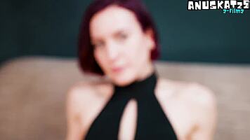 i'm the femdom catplay queen messing with this tattooed cosplay slut's buttplug oh god