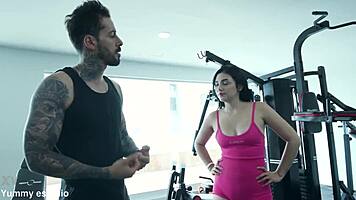 post-workout gym surprise turns into madison's rough double anal pounding