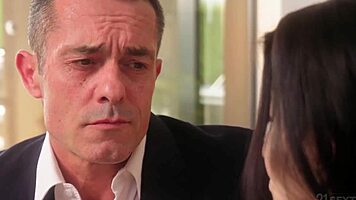 Avery's taboo deal sucks and fucks landlord for dad's debt